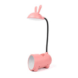 Cute Cartoon Rabbit LED Touch Desk Lamp with USB Pen Holder
