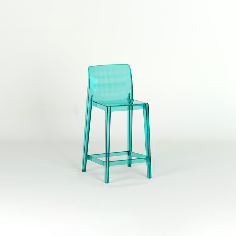Modern Scandinavian Square Bar Stool with Backrest and Footrest – Ideal Kitchen Seating