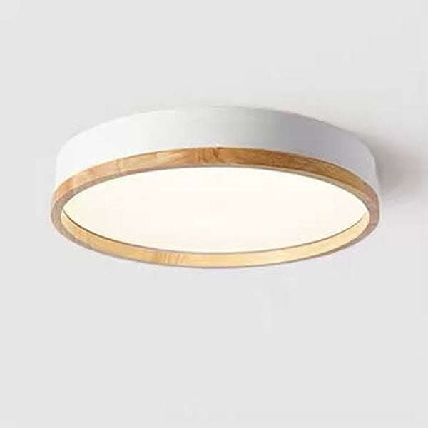 Elegant Macaron-Style Round Acrylic LED Flush-Mount Ceiling Light