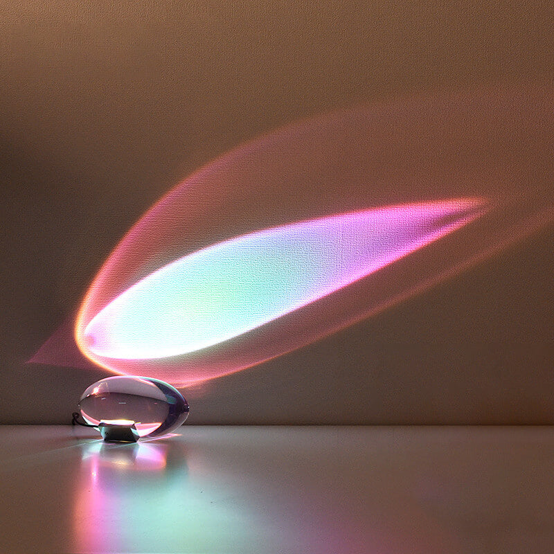 Creative Crystal Projection LED Table Lamp with Angel Eye Design