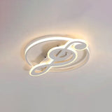 Nordic-Inspired LED Flush Mount Ceiling Light with Creative Music Notes Design