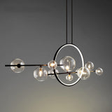 Modern Glass Long Bubble Magic Bean Island Light Chandelier — Sleek Statement Pendant Lighting