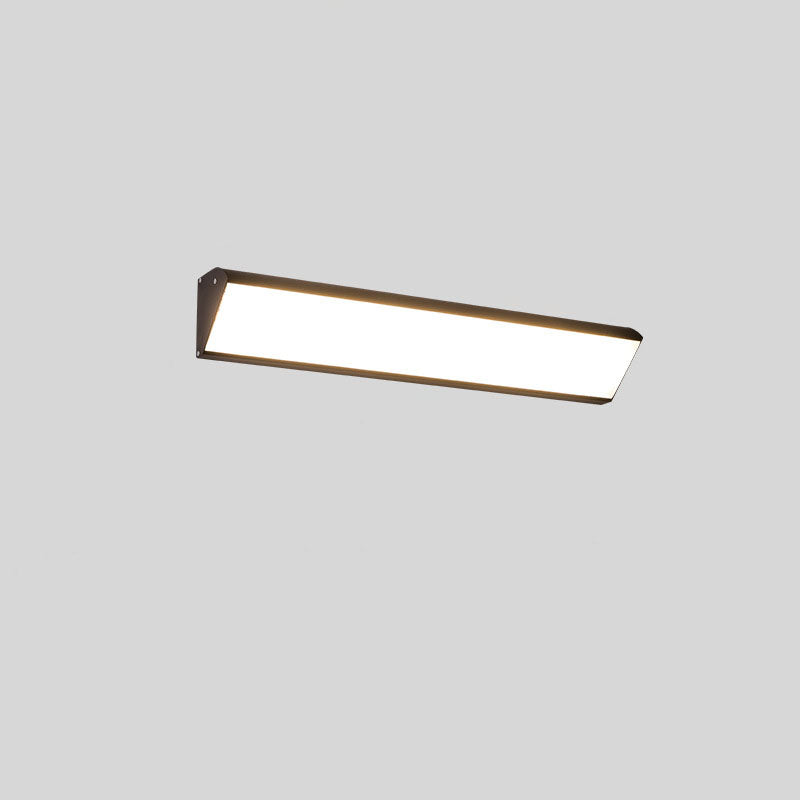 Modern Industrial Waterproof LED Wall Sconce with Rectangular Aluminum Frame and Acrylic Panel for Outdoor Patio