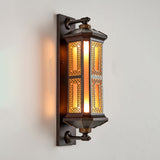 Traditional Chinese-Style Waterproof Aluminum Glass Cylinder Wall Sconce Lamp – 1/2 Light Outdoor Patio