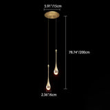 Contemporary Scandinavian Water-Drop Crystal LED Chandelier – Iron & Aluminum for Bedroom