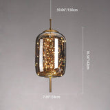 Sleek Contemporary Scandinavian Glass Cylinder Oval 1-Light Pendant for Bedroom