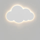 Contemporary Creative Cartoon Smiley Cloud LED Kids Wall Sconce with Iron-Acrylic Shade for Bedroom