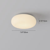 Sleek Modern Minimalist Oval Iron LED Flush Mount Ceiling Light with PE Finish for Bedroom