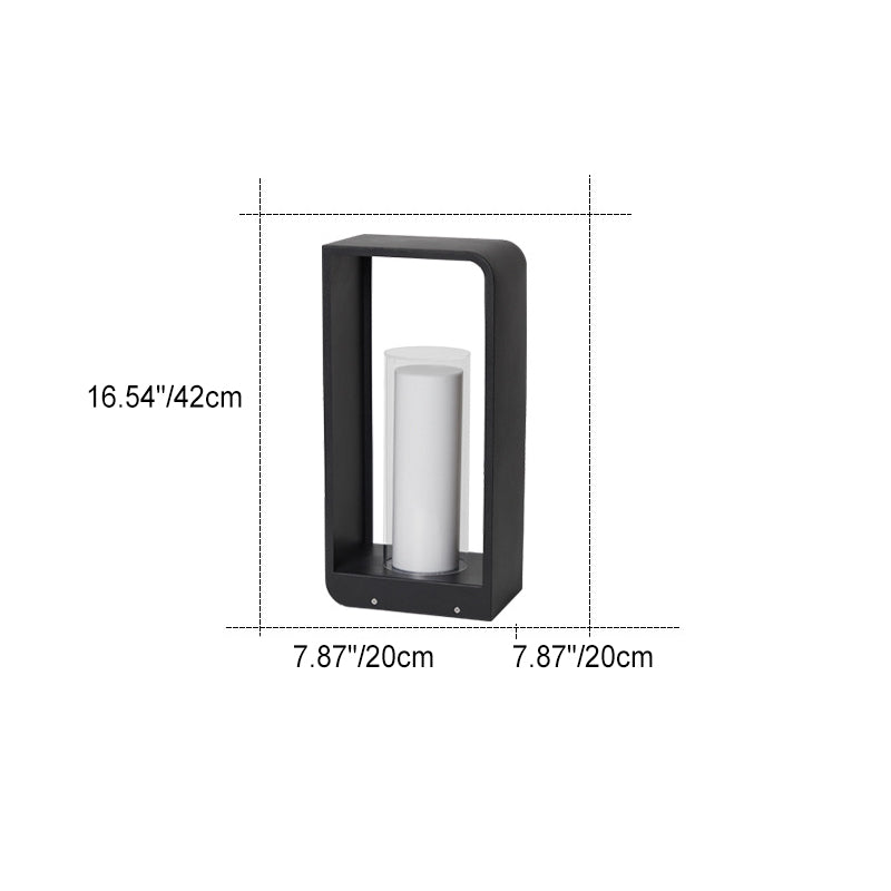 Modern Minimalist Square-Frame LED Landscape Light - Waterproof Stainless Steel & Acrylic for Outdoor Patio & Lawn