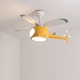 Charming Cartoon Aircraft LED Ceiling Fan Light with Downrods