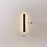 Sleek Minimalist Outdoor Solar LED Rectangular Strip Wall Sconce Lamp - Waterproof Patio Lighting