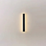 Sleek Minimalist Outdoor Solar LED Rectangular Strip Wall Sconce Lamp - Waterproof Patio Lighting