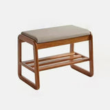Sleek Contemporary Scandinavian Rectangular Solid-Wood Shoe Storage with 1 Shelf - Entryway Organizer