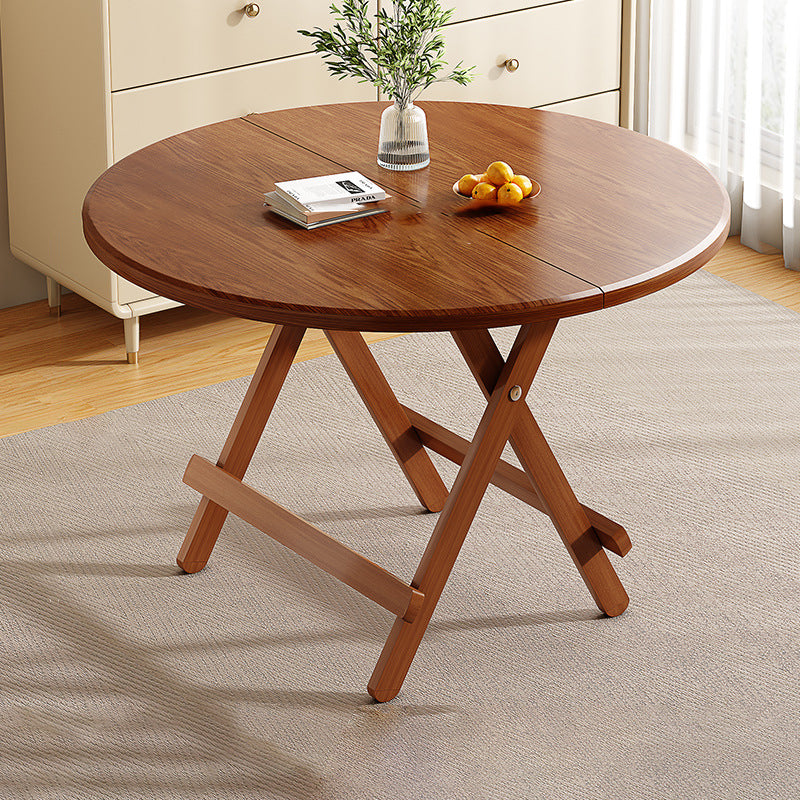 Sleek Contemporary Scandinavian Round Dining Table with MDF Top and Steel Base — Seats 4