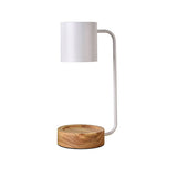 Japanese Minimalist Wooden Table Lamp with Dimmable Light, Timer, and Melting-Wax Glow (1-Light)