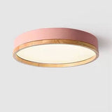 Elegant Macaron-Style Round Acrylic LED Flush-Mount Ceiling Light