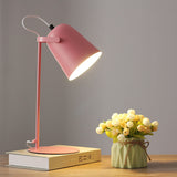Nordic Macaron-Colored Iron Bucket Table Lamp with Creative 1-Light Design
