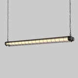 Contemporary Industrial Long-Hardware Acrylic Island Pendant Chandelier with 1/2 Light for Dining Room