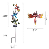 Solar Iron Garden Lights Set – Hummingbird, Butterfly & Dragonfly Lawn & Landscape Accent