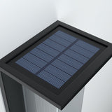 Modern Minimalist Solar LED Outdoor Wall Sconce – Rectangular Stainless Steel & Acrylic, Waterproof Patio Lighting