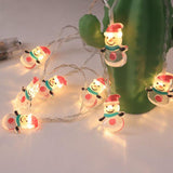 Festive Santa Claus LED String Lights - Battery-Operated Christmas Decor
