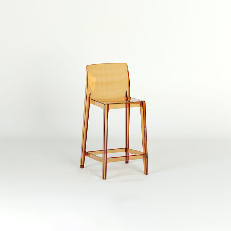 Modern Scandinavian Square Bar Stool with Backrest and Footrest – Ideal Kitchen Seating
