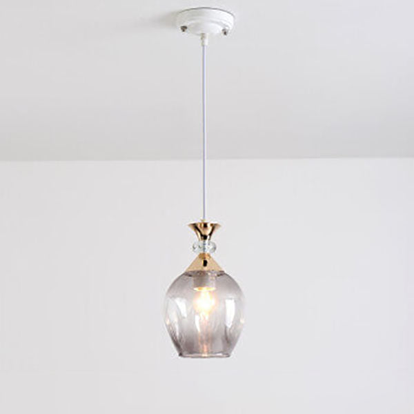 Nordic Gradient Glass Orb Three-Light Island Chandelier