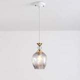 Nordic Gradient Glass Orb Three-Light Island Chandelier