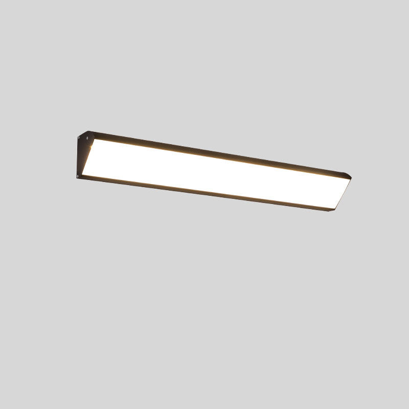 Modern Industrial Waterproof LED Wall Sconce with Rectangular Aluminum Frame and Acrylic Panel for Outdoor Patio