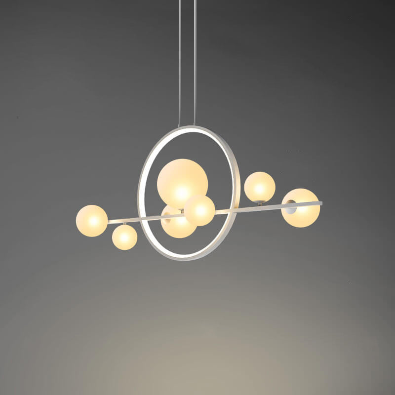Modern Glass Long Bubble Magic Bean Island Light Chandelier — Sleek Statement Pendant Lighting