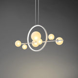 Modern Glass Long Bubble Magic Bean Island Light Chandelier — Sleek Statement Pendant Lighting