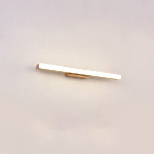 Nordic Minimalist Wooden Long-Strip Vanity Light – LED Wall Sconce Lamp