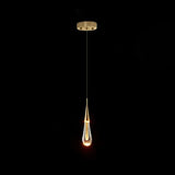 Contemporary Scandinavian Water-Drop Crystal LED Chandelier – Iron & Aluminum for Bedroom