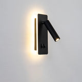 Nordic Minimalist Square LED Reading Wall Sconce with Rotatable Spotlight