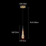 Contemporary Scandinavian Water-Drop Crystal LED Chandelier – Iron & Aluminum for Bedroom