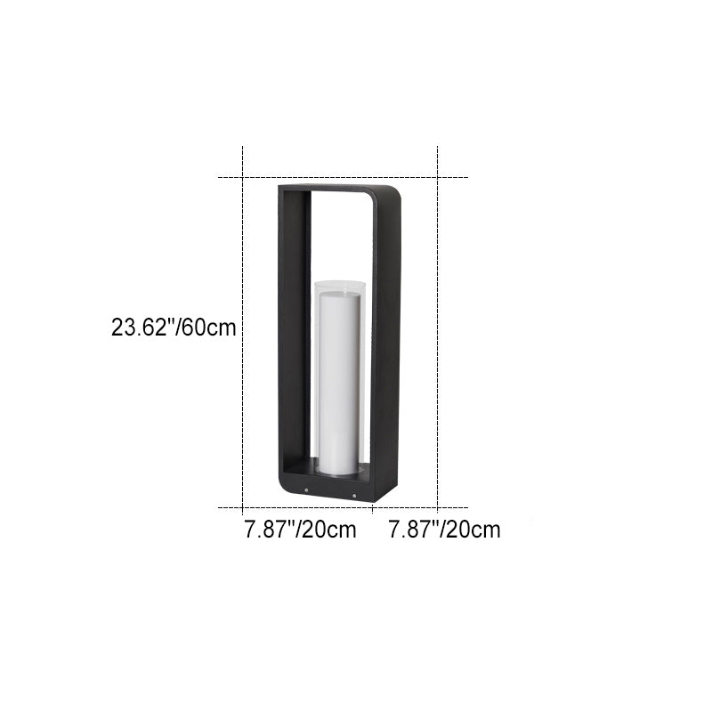 Modern Minimalist Square-Frame LED Landscape Light - Waterproof Stainless Steel & Acrylic for Outdoor Patio & Lawn