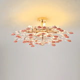 Modern Luxury Rose Iron & Ceramic Crystal Chandelier – 6/7/8-Light Options