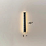 Sleek Minimalist Outdoor Solar LED Rectangular Strip Wall Sconce Lamp - Waterproof Patio Lighting