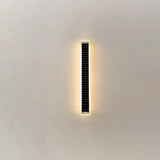 Sleek Minimalist Outdoor Solar LED Rectangular Strip Wall Sconce Lamp - Waterproof Patio Lighting