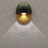 Sleek Modern Oval Aluminum Outdoor LED Wall Sconce Lamp – Waterproof