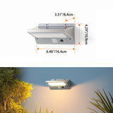 Modern Minimalist Solar LED Wall Sconce - Rectangular-Trapezoidal Design, ABS/PC Housing, Outdoor Garden Lamp