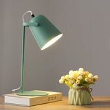 Nordic Macaron-Colored Iron Bucket Table Lamp with Creative 1-Light Design