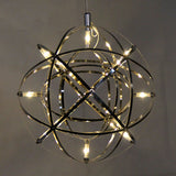 Sleek Modern Globe 12-Light LED Firework Pendant Light