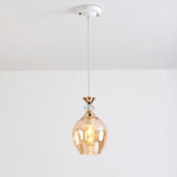 Nordic Gradient Glass Orb Three-Light Island Chandelier