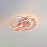 Nordic-Inspired LED Flush Mount Ceiling Light with Creative Music Notes Design