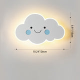 Contemporary Creative Cartoon Smiley Cloud LED Kids Wall Sconce with Iron-Acrylic Shade for Bedroom