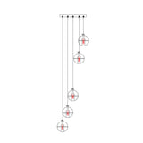Luxurious Crystal Orb Staircase Chandelier with LED Ball Shade - Modern Loft Lighting