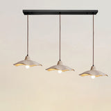 Japanese Vintage Flower-Shaped Cement Lampshade Island Light Chandelier - 1/2/3-Light