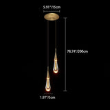 Contemporary Scandinavian Water-Drop Crystal LED Chandelier – Iron & Aluminum for Bedroom