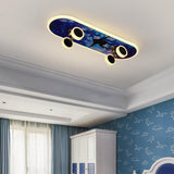 Creative Cartoon Skateboard LED Kids’ Flush Mount Ceiling Light – Acrylic Ceiling Fixture